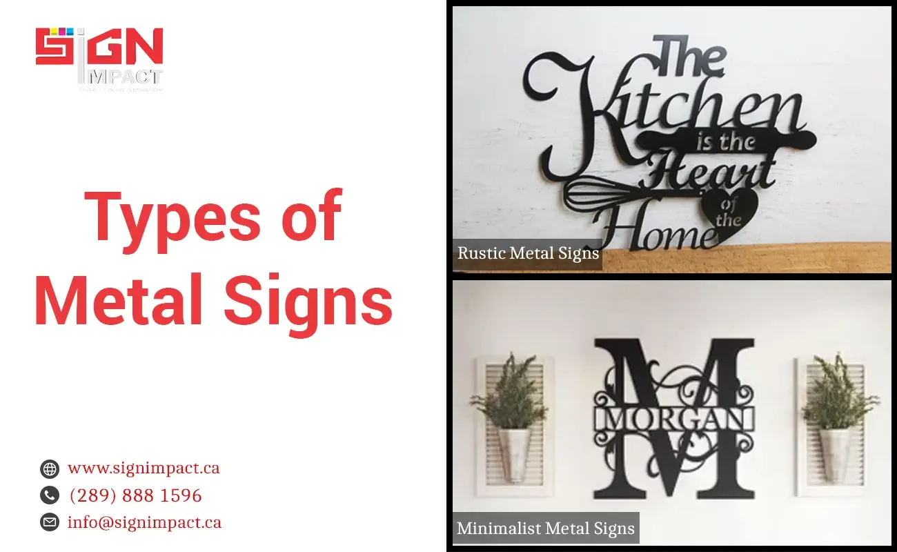 Types of Metal signs