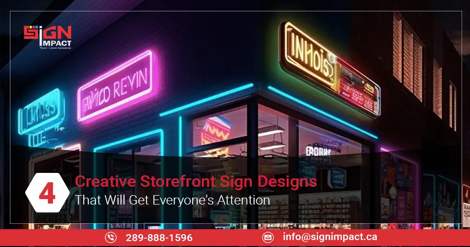 4 Creative Storefront Sign Designs