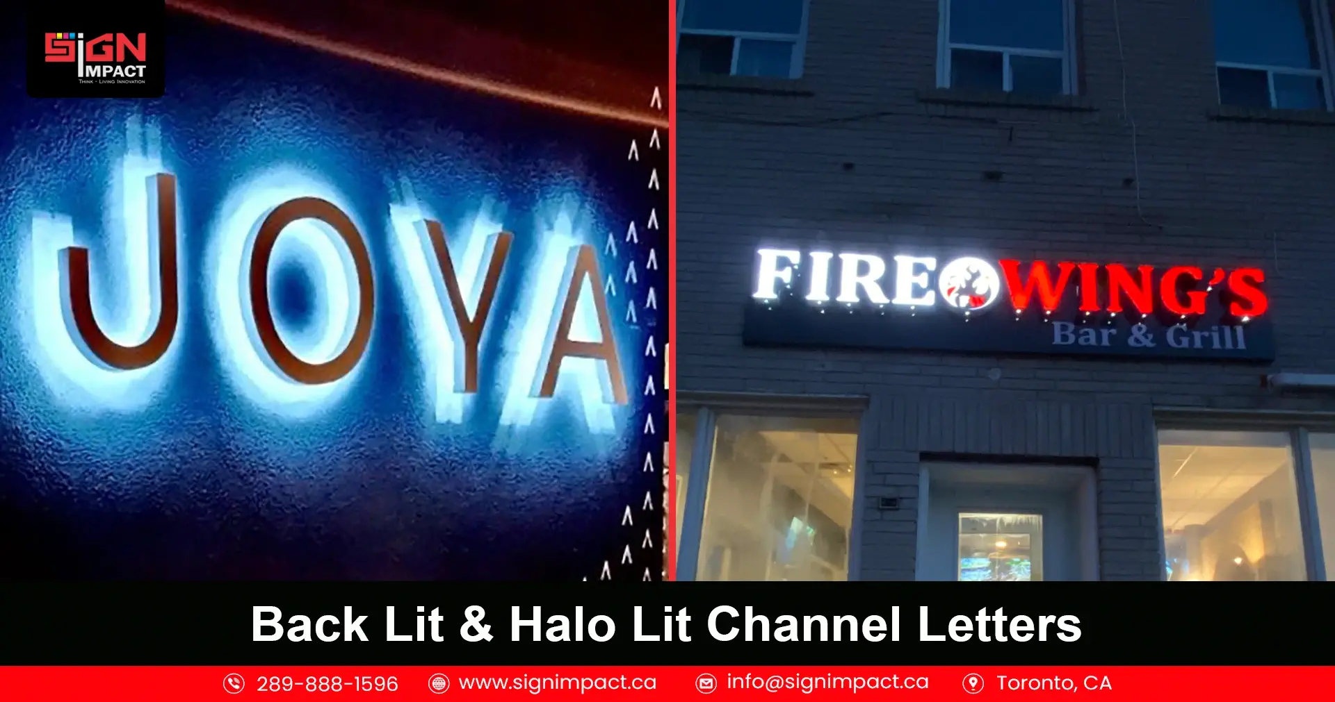 Back lit or halo lit channel letters