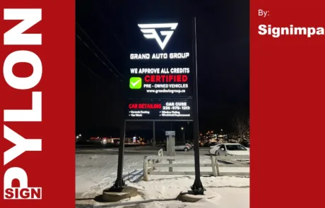 Grand Auto Group Business Pylon Sign grand auto group