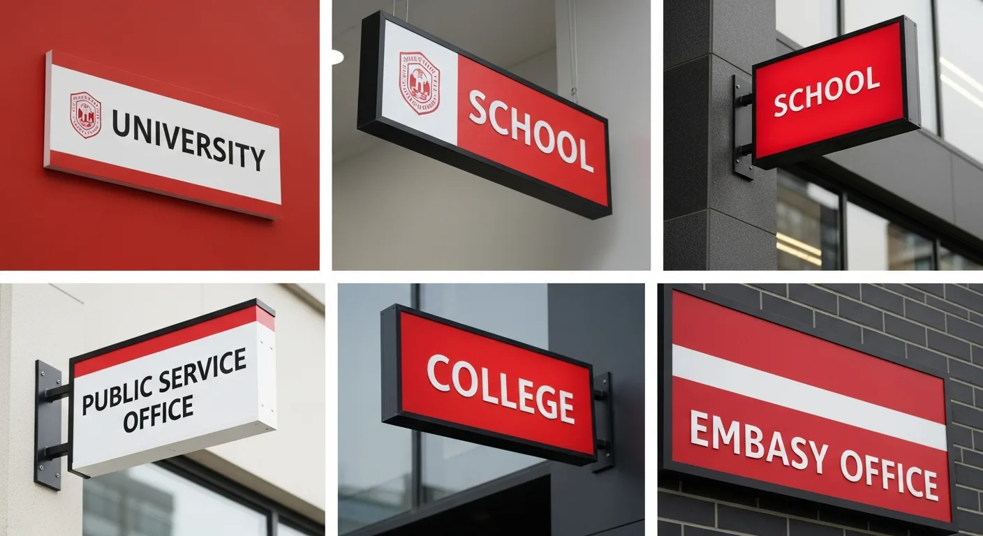 education and public sector signs