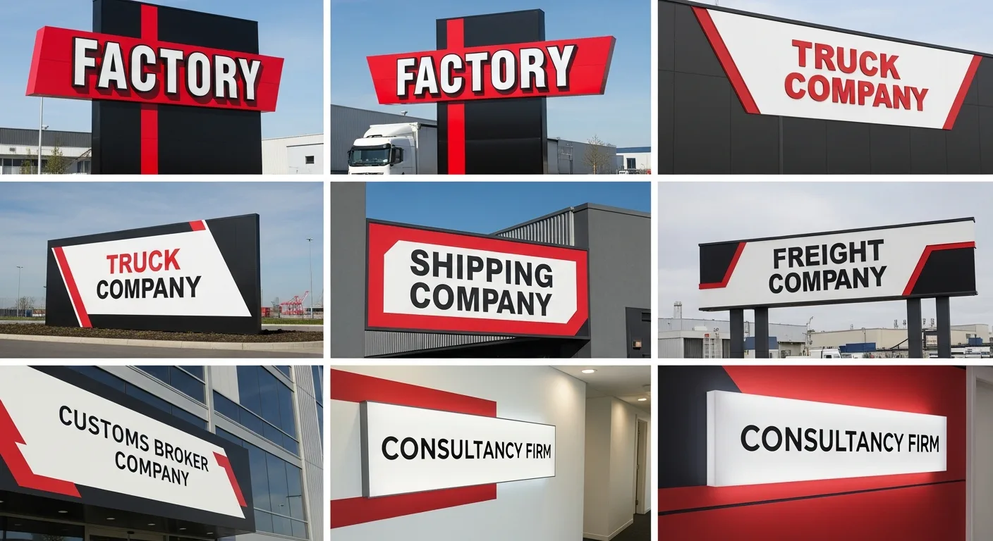 industrial and logistics signs