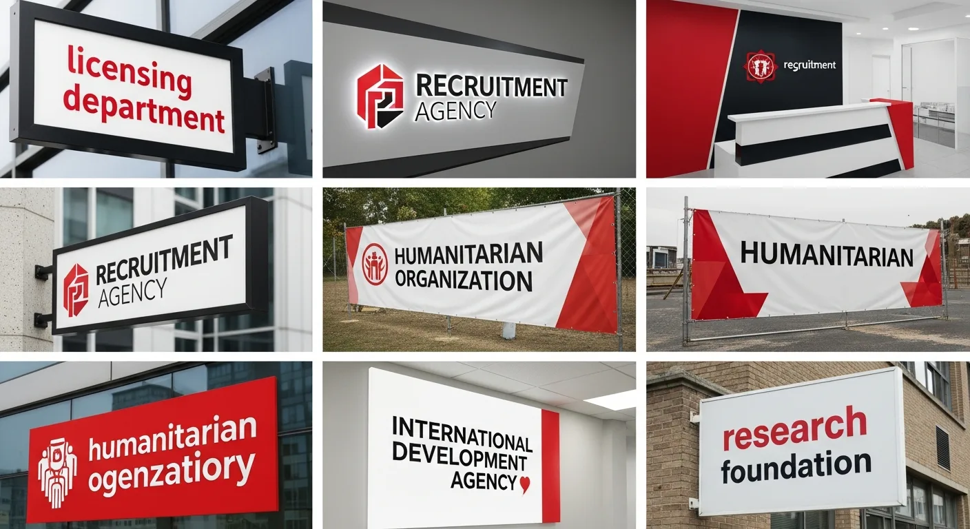 international and non-profit signs