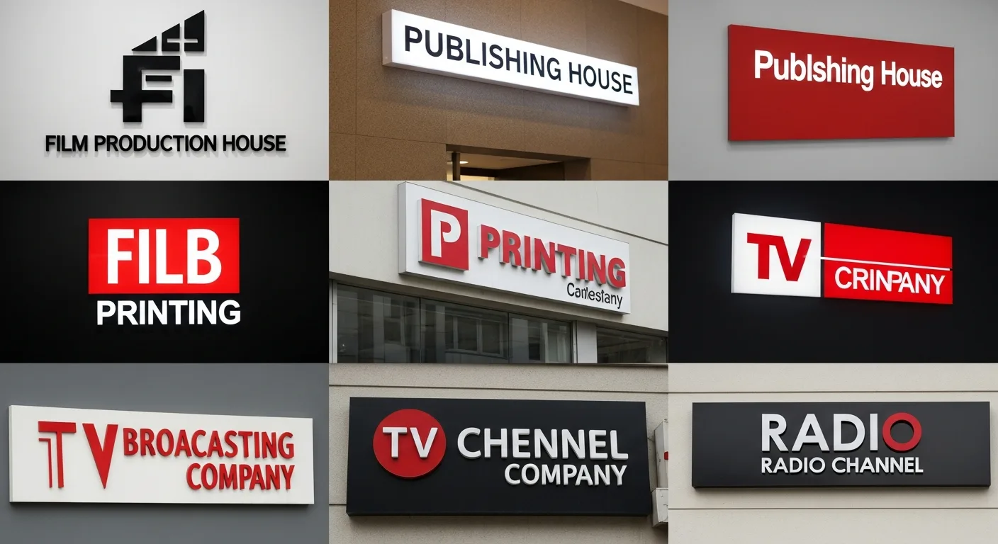 media and creative signs