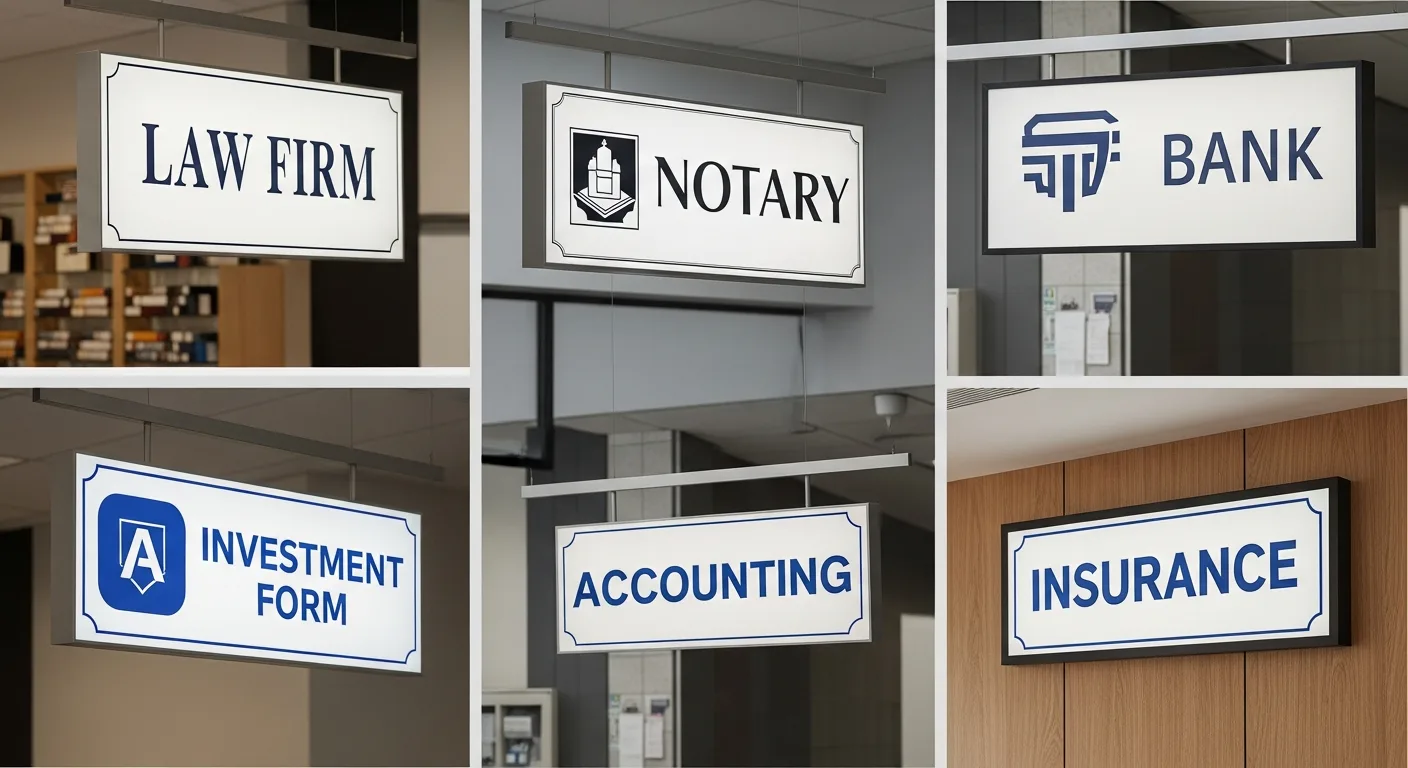 professional services signs