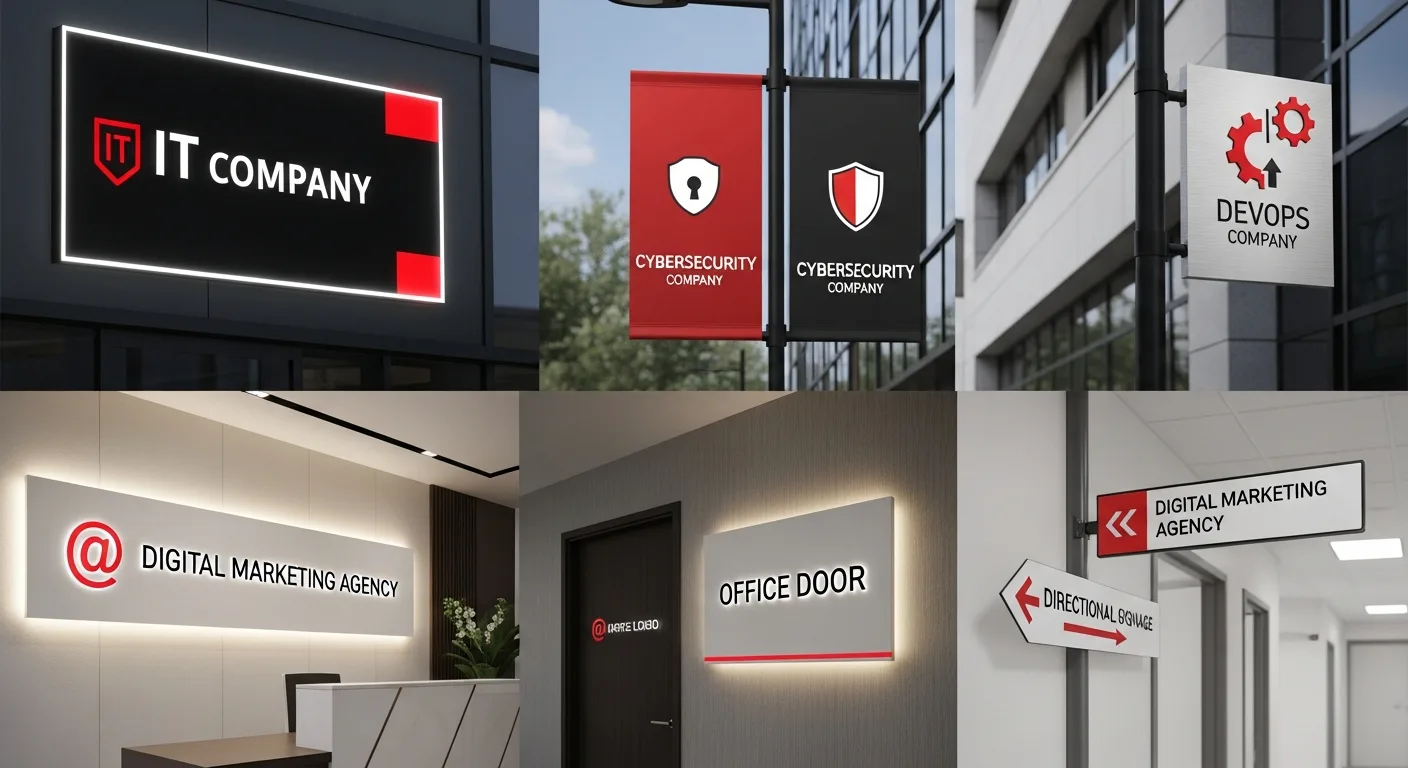 technology and SaaS signs